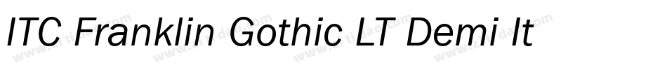 ITC Franklin Gothic LT Demi Italic字体转换